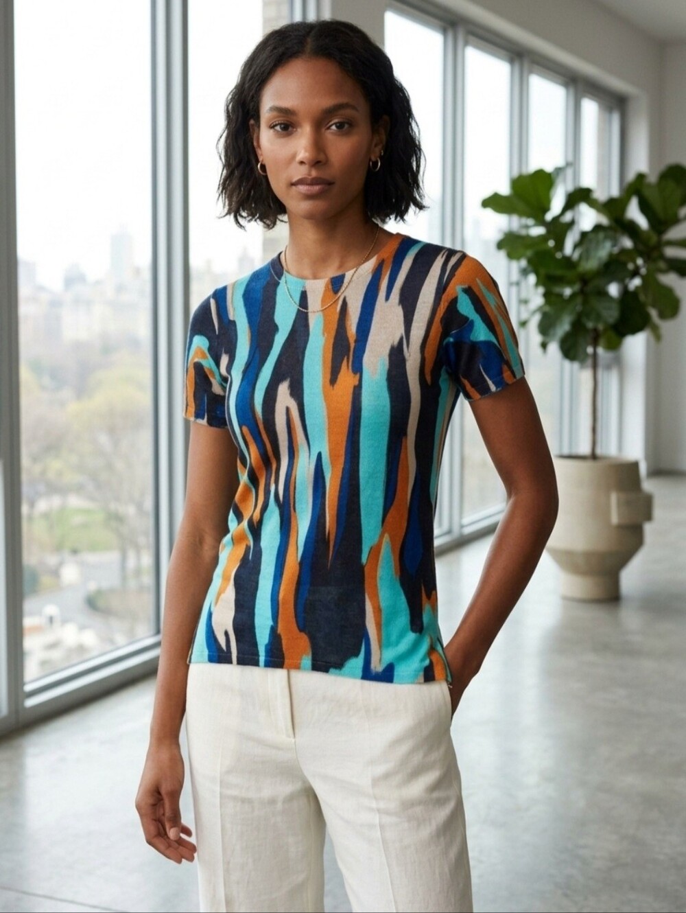 Jonathan Saunders Knitting Sweater/top Silk/Cashmere S Italy